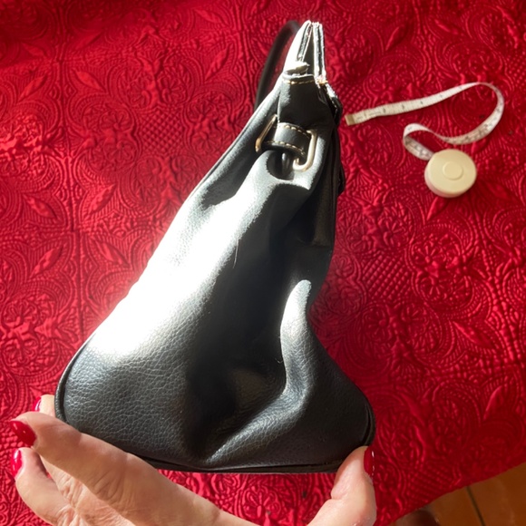 Pleather satchel with nylon lining and baseball top stitching - Picture 12 of 16